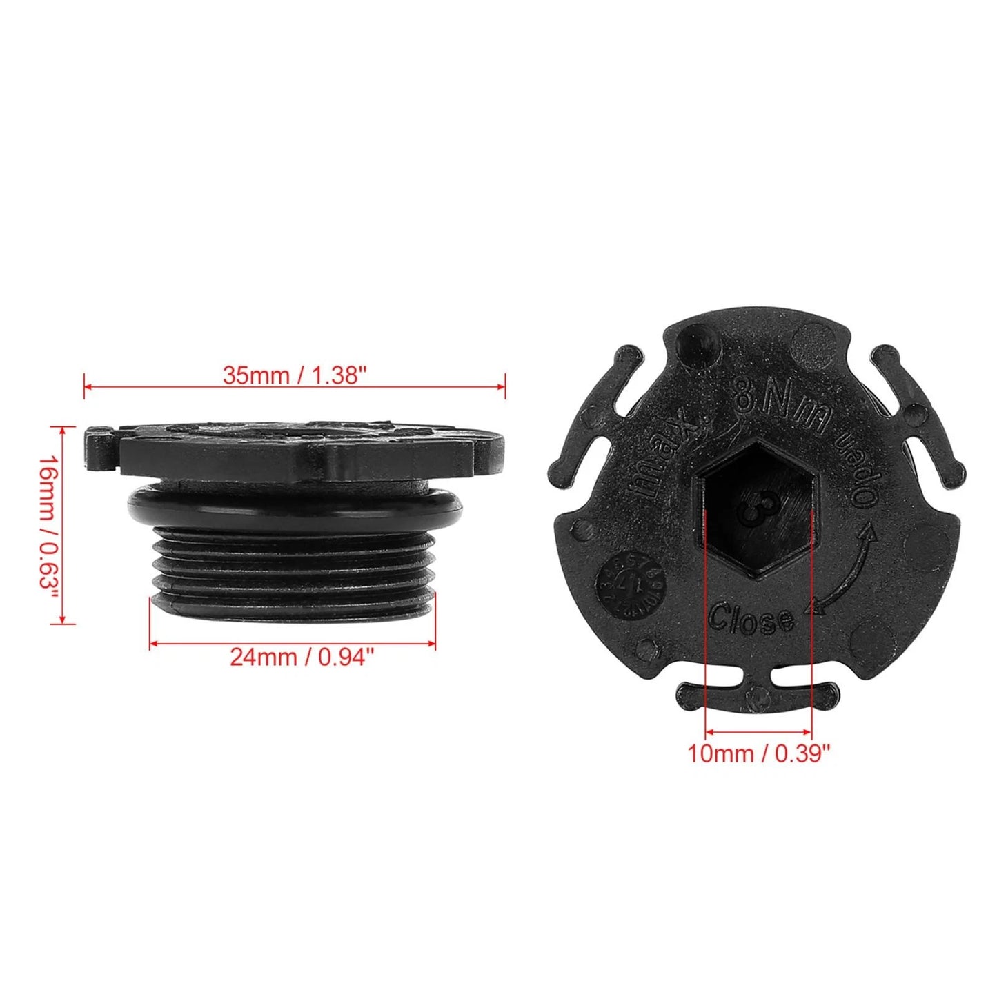 6 x ABS Car Engine Oil Drain Plug Replacement for BMW 320i (2013-2015)