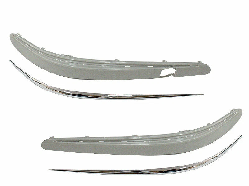 Front Bumper Molding Stripe + Chrome Trim for MB W211 (2003-2009)