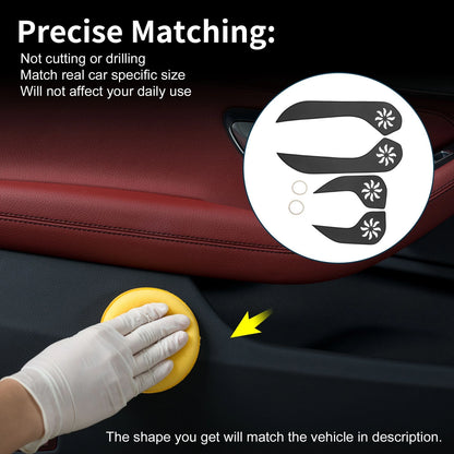 Car Door Anti Kick Pad Protector for Subaru XV / Crosstrek (2000-2020) Black 1 Set