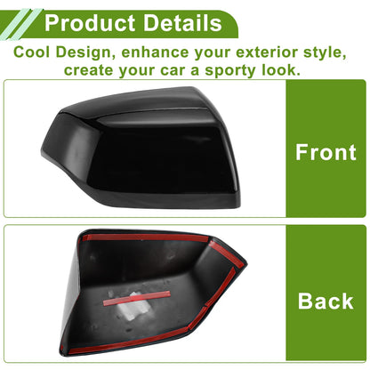 1 Pair Mirror Cover Cap Gloss Black for Cadillac Escalade (2021-2025)