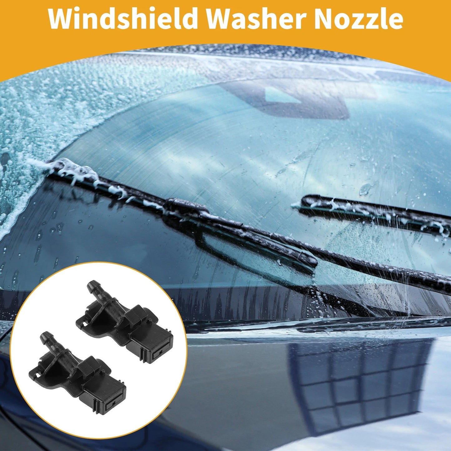 Front Windshield Washer Nozzle / 2 x Pcs for Toyota RAV4 (2006–2011)