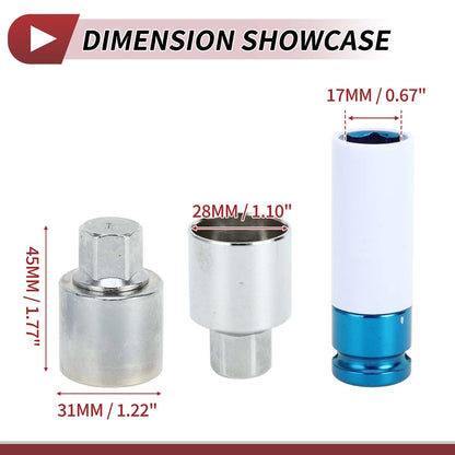 Wheel Lock Lug Nut Type I Anti-theft Key Socket for Land Rover
