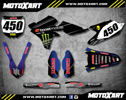 Custom Graphic Kit for Yamaha YZ 450F (2010-2013) - RAVAGE STYLE Stickers