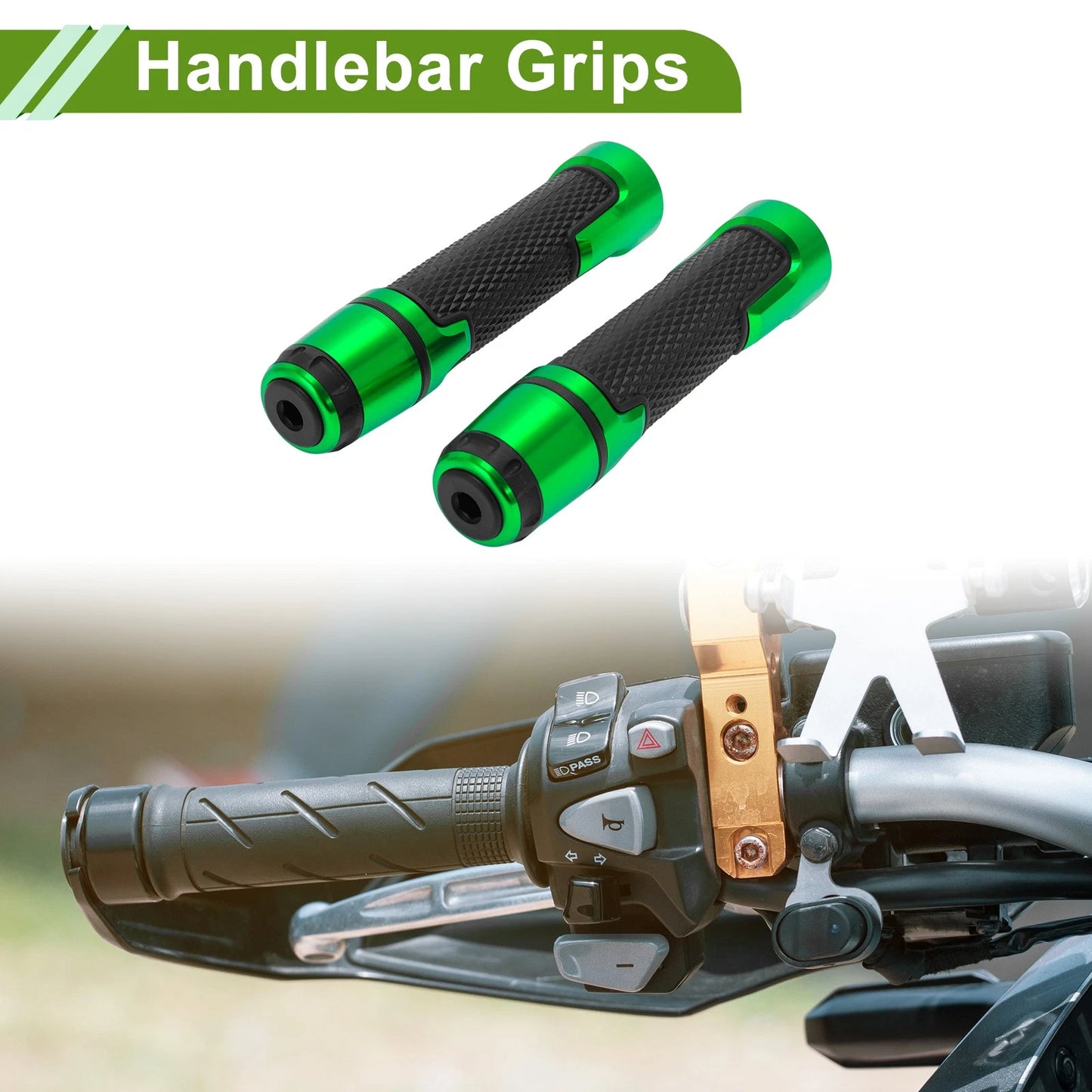 7/8" / 22mm / Motorcycle Hand Grips Aluminum Alloy Green for Make Model