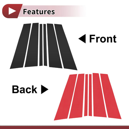Door Pillar Window Trim for Volvo XC90 2002-2015 Black Left Right