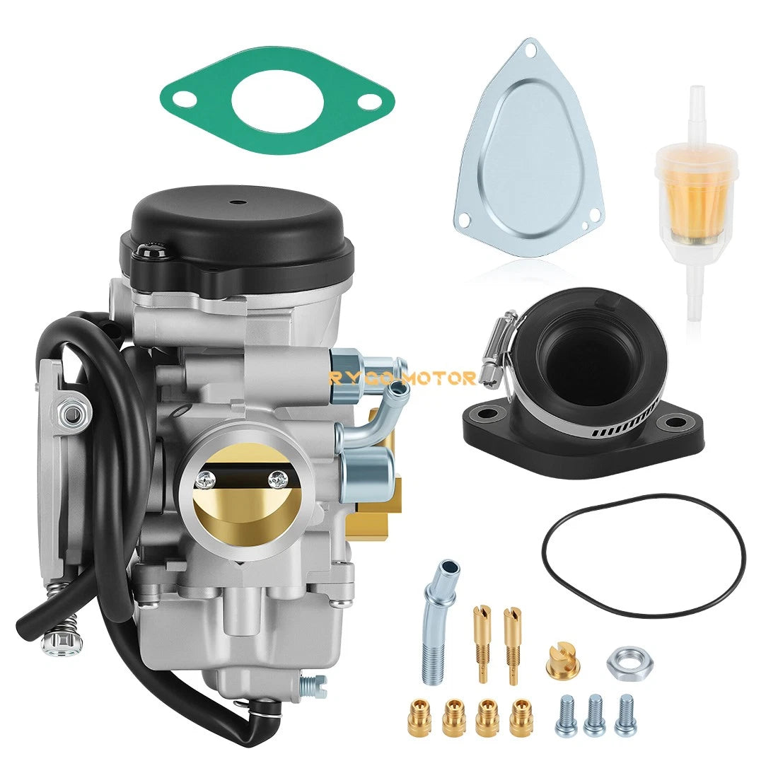 Carburetor & Intake Boot for Suzuki LT-F250F LTF250 LTF300F (1999–2002)