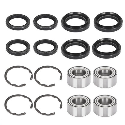 4x Front/Rear Bearing w/Circlip for Kawasaki Bayou 300 400 Prairie 300 400 (1990–2006)