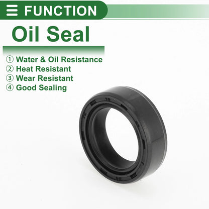 Oil Seal 5 Pcs Seal Ring Rotary Shaft Seal NBR Rubber 15x22x7mm Black