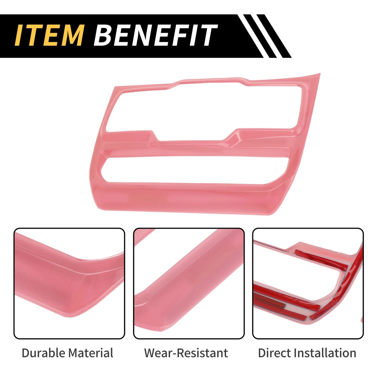 Dashboard Control Panel Cover for Jeep Wrangler JL (2018-2023) Pink