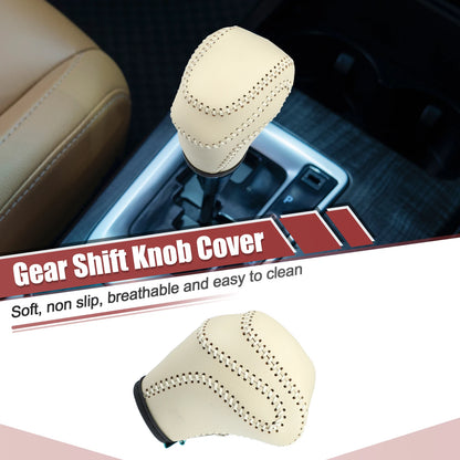 Beige Gear Shift Knob Cover for Toyota Land Cruiser Prado (2003-2023)