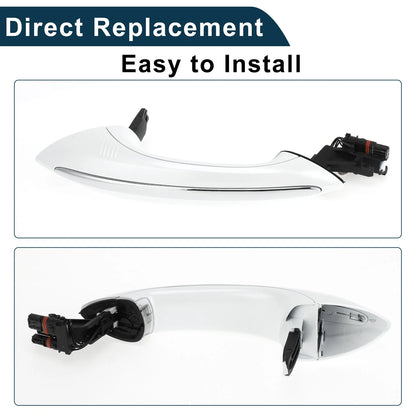 Front Right Exterior Door Handle for BMW F07 White Silver Tone
