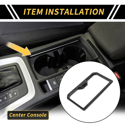 Carbon Fiber Center Console Cup Holder Trim Cover for Toyota Tacoma (2024)