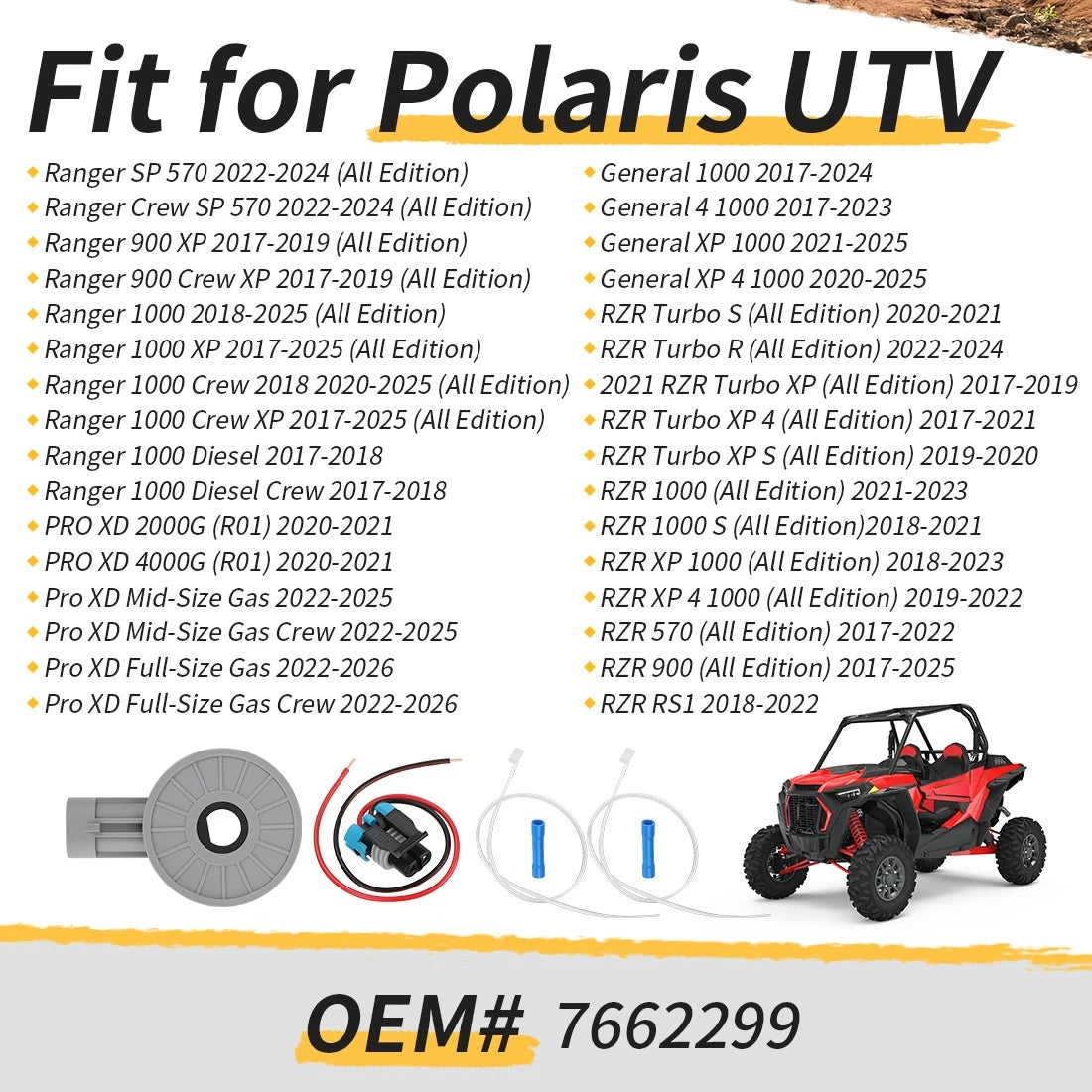 Gear Position Sensor Pigtail Harness for Polaris Ranger General RZR 1000