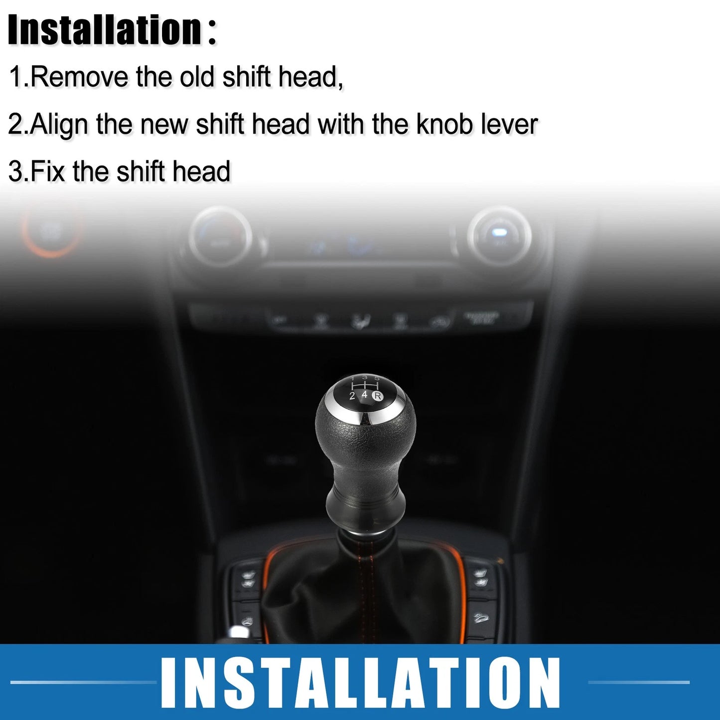 5 Speed Manual Shift Knob for Toyota Yaris (2005-2010) Black Plastic