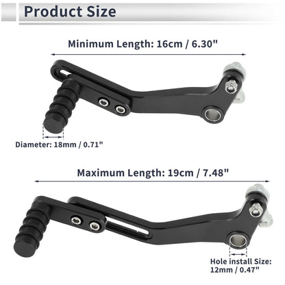 Gear Shifter Lever Black for Kawasaki NINJA 400 (2018–2023)