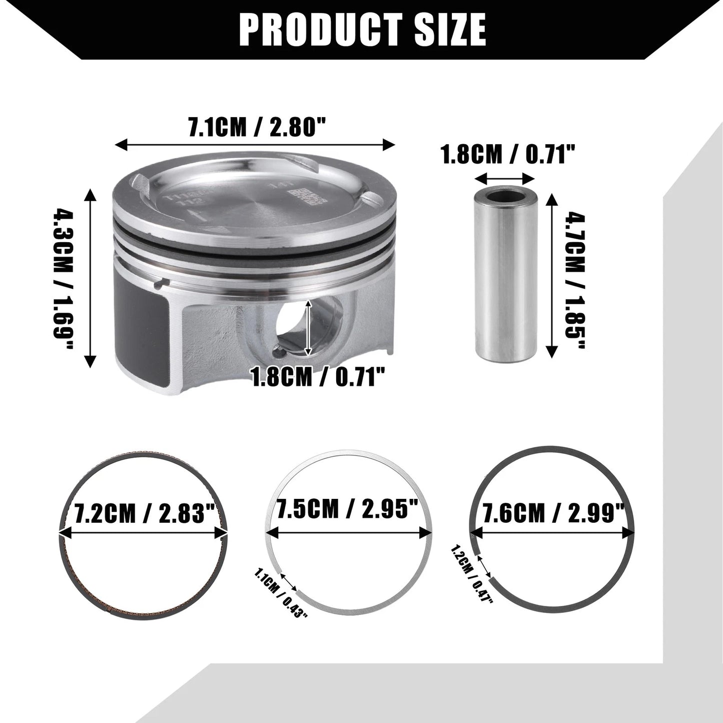 Engine Piston & Pin Snap Ring for Chevrolet Cruze 1.4L L4 (2011-2016)