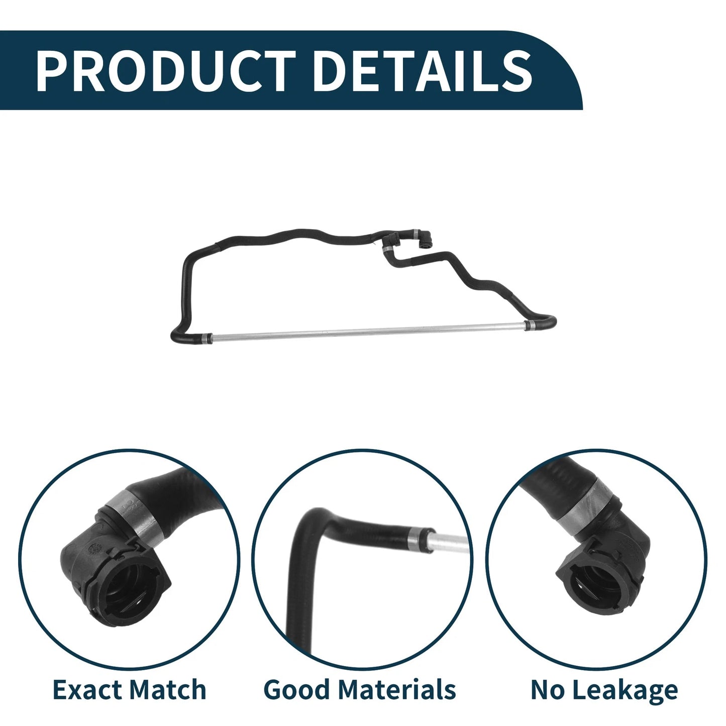 Radiator Hose for BMW 640i Gran Coupe 2013-2018 (2 x)