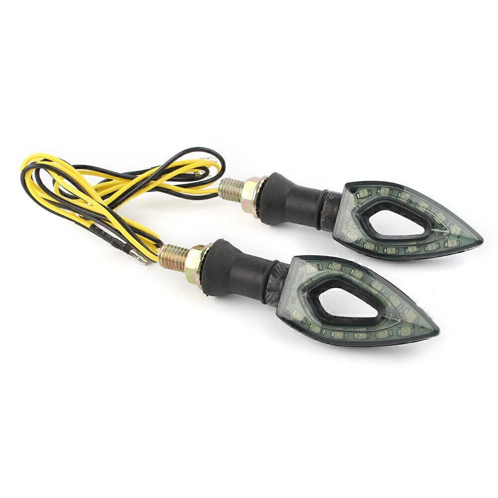 2 x LED Amber Turn Signal Lights for Yamaha Motorcycle