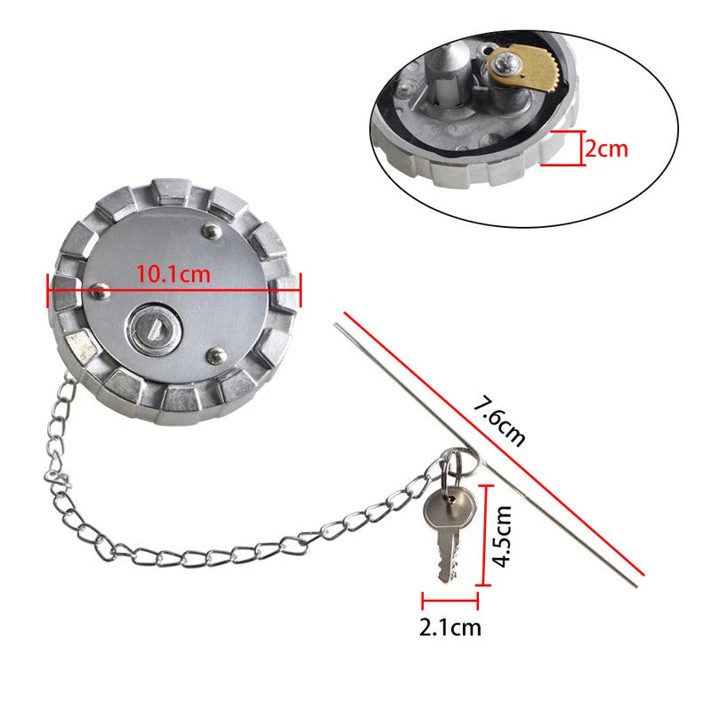 Locking Diesel Fuel Gas Cap for Freightliner, Kenworth, Western Star