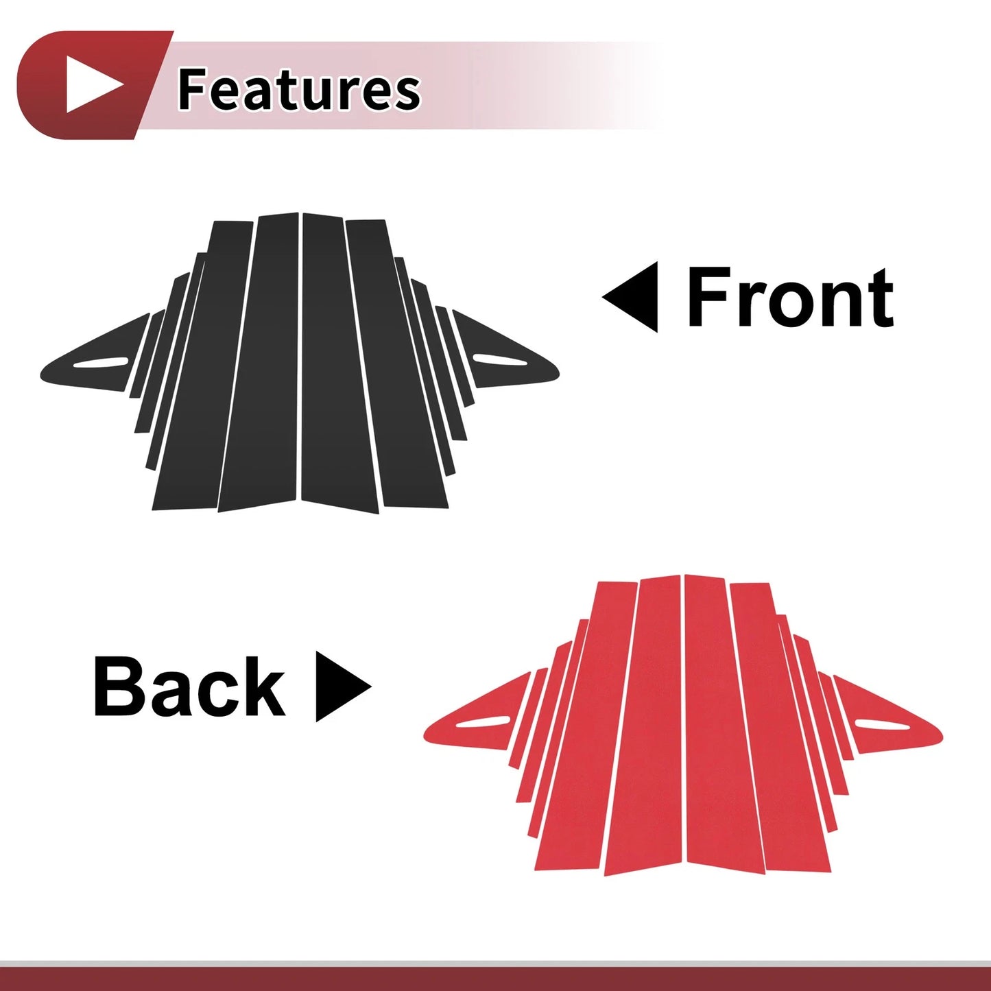 12 x Car Door Pillar Window Trim for Toyota Corolla Hatchback (2019-2024)