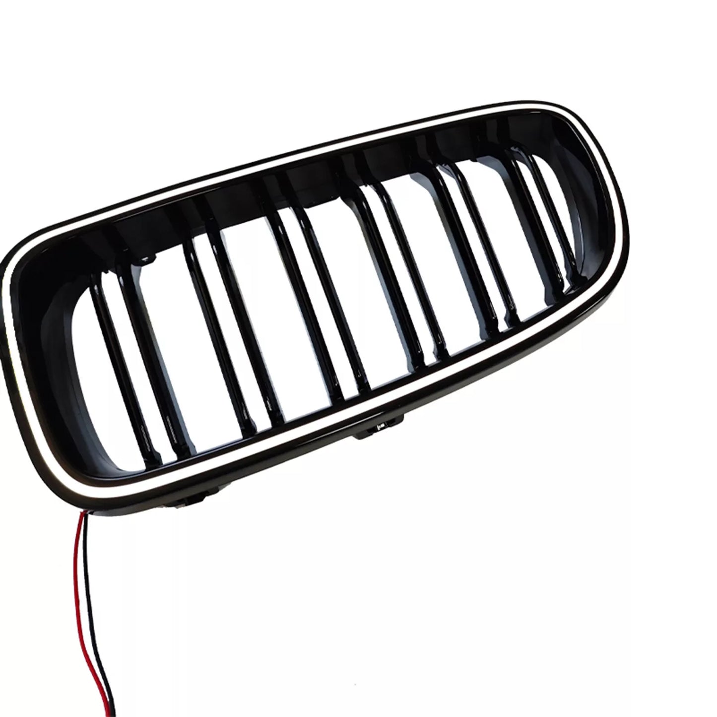 2 x Black Front Kidney Grilles with LED for BMW 3-Series F30 F31 (2012-2018)