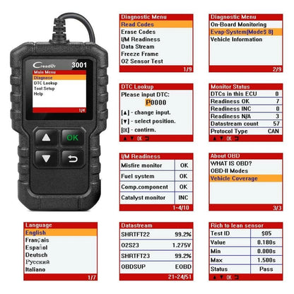 OBDII EOBD Car Engine Fault Code Reader for Various Makes & Models