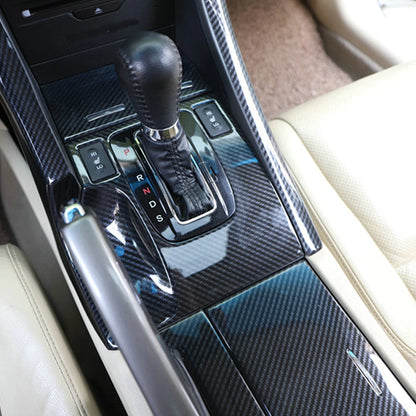 5x Carbon Fiber Central Console Gear Shift Panel Trim for Acura TSX (2009–2014)