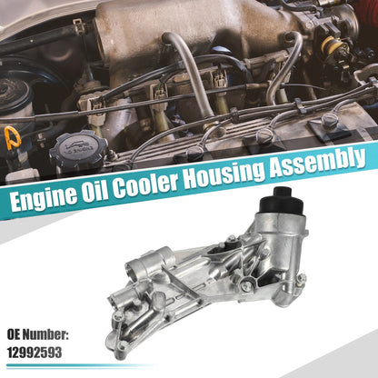 Engine Oil Cooler Housing Sensor Assembly for Chevrolet Aveo Base Sedan 4-Door
