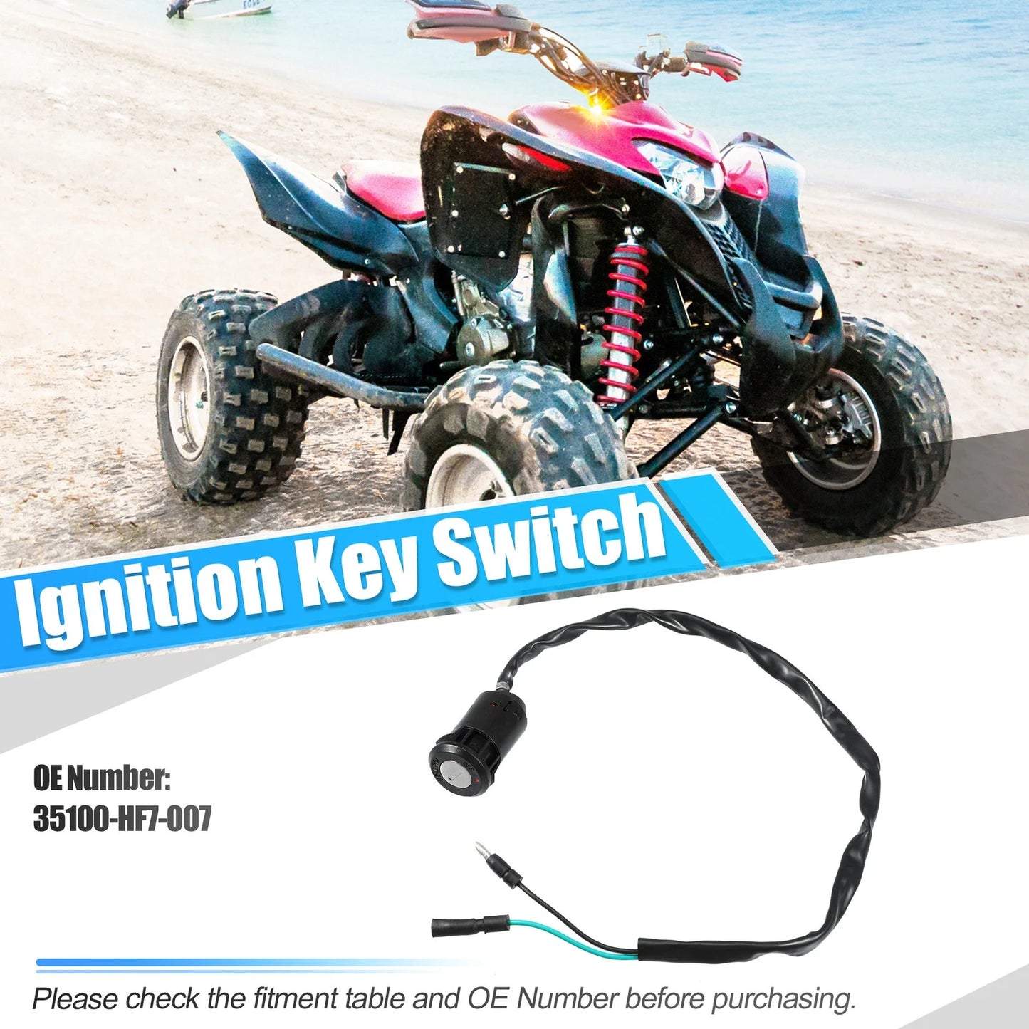 Set Ignition Key Switch for TRX90 FourTrax (1993–2001)