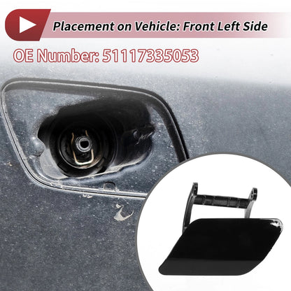 Front Left Washer Nozzle Cover for BMW 740i (2013-2015) Black