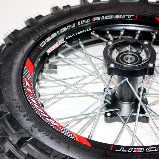 14" Rear Wheel Rim & Knobby Tire for BLACK 90/100 PIT PRO Dirt Bike