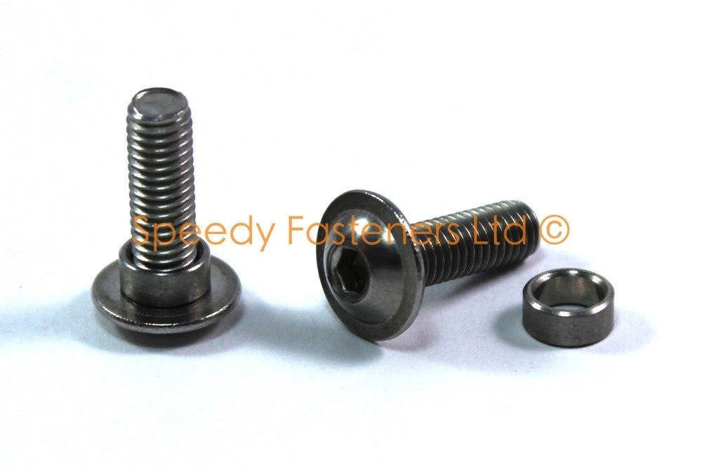 Stainless Trim Bolt & Collar Set Allen Flange for BMW S1000RR (2015–2019)