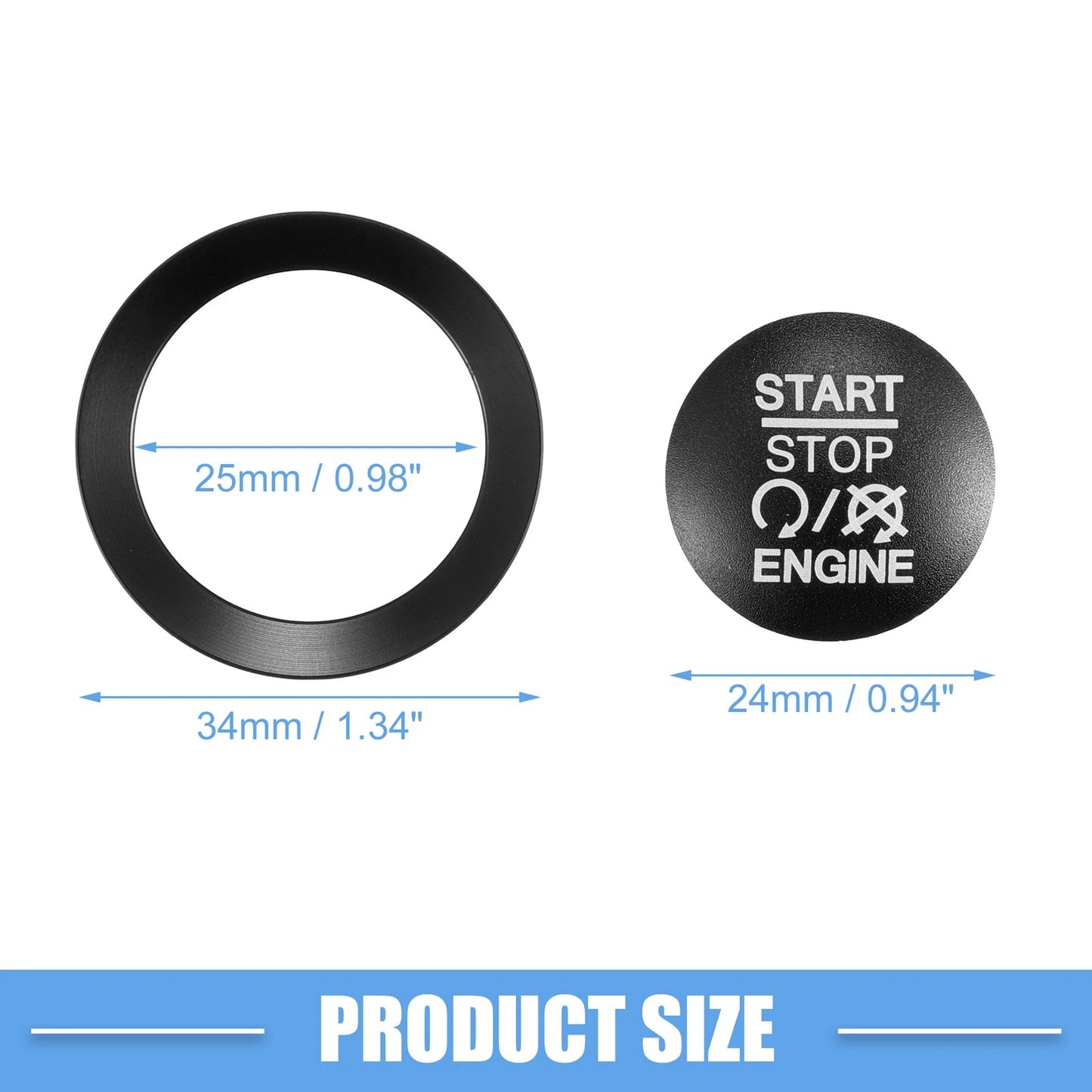 Ignition Button Cover Decal for Jeep Compass Renegade (2017-2023)