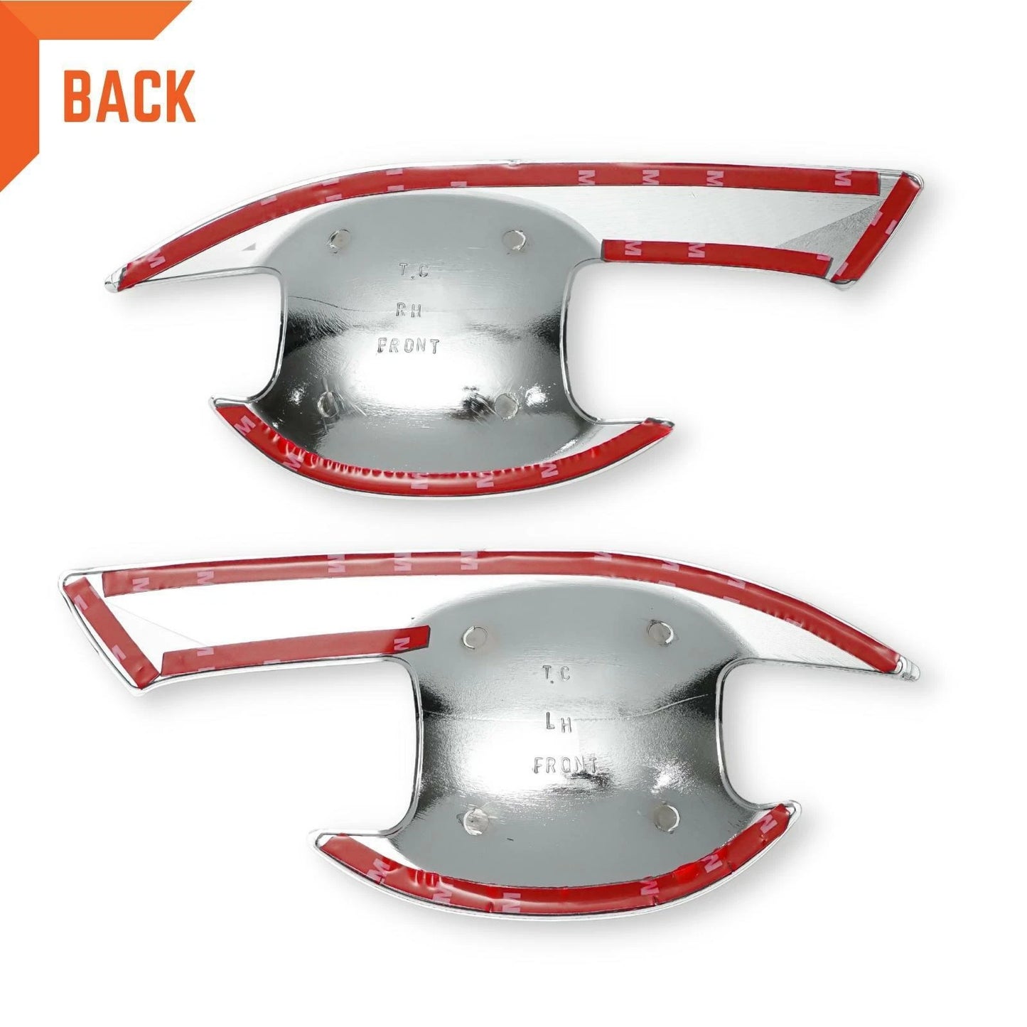 Chrome Red  Door Handle Insert Bowl Cup Trim for Mitsubishi Triton L200 (15-22)