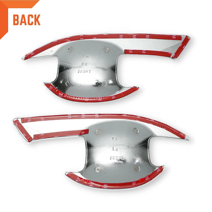 Chrome Red  Door Handle Insert Bowl Cup Trim for Mitsubishi Triton L200 (15-22)
