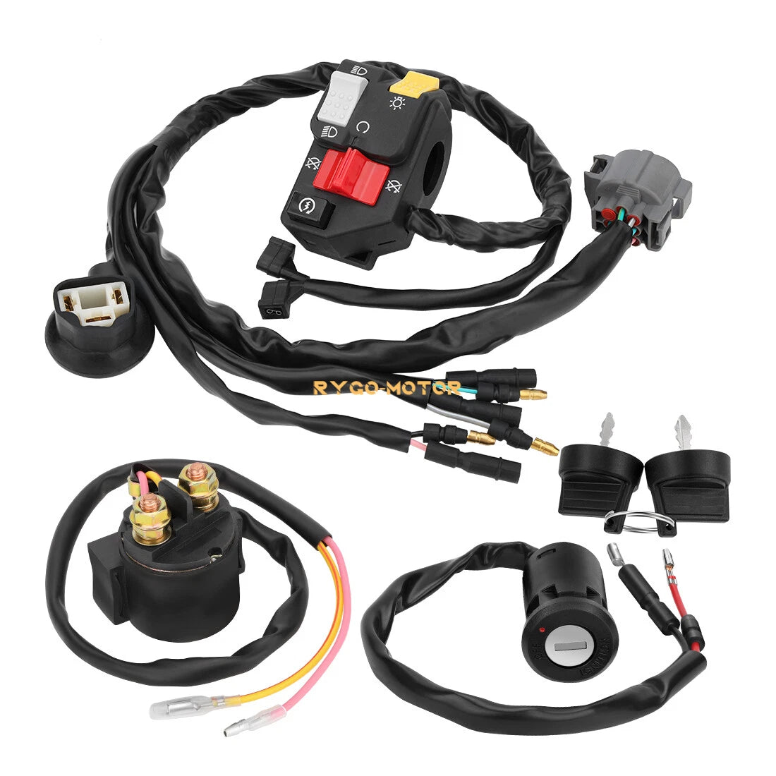 Handlebar Key Starter Relay Switch for Honda TRX300EX Sportrax (1993–2006)