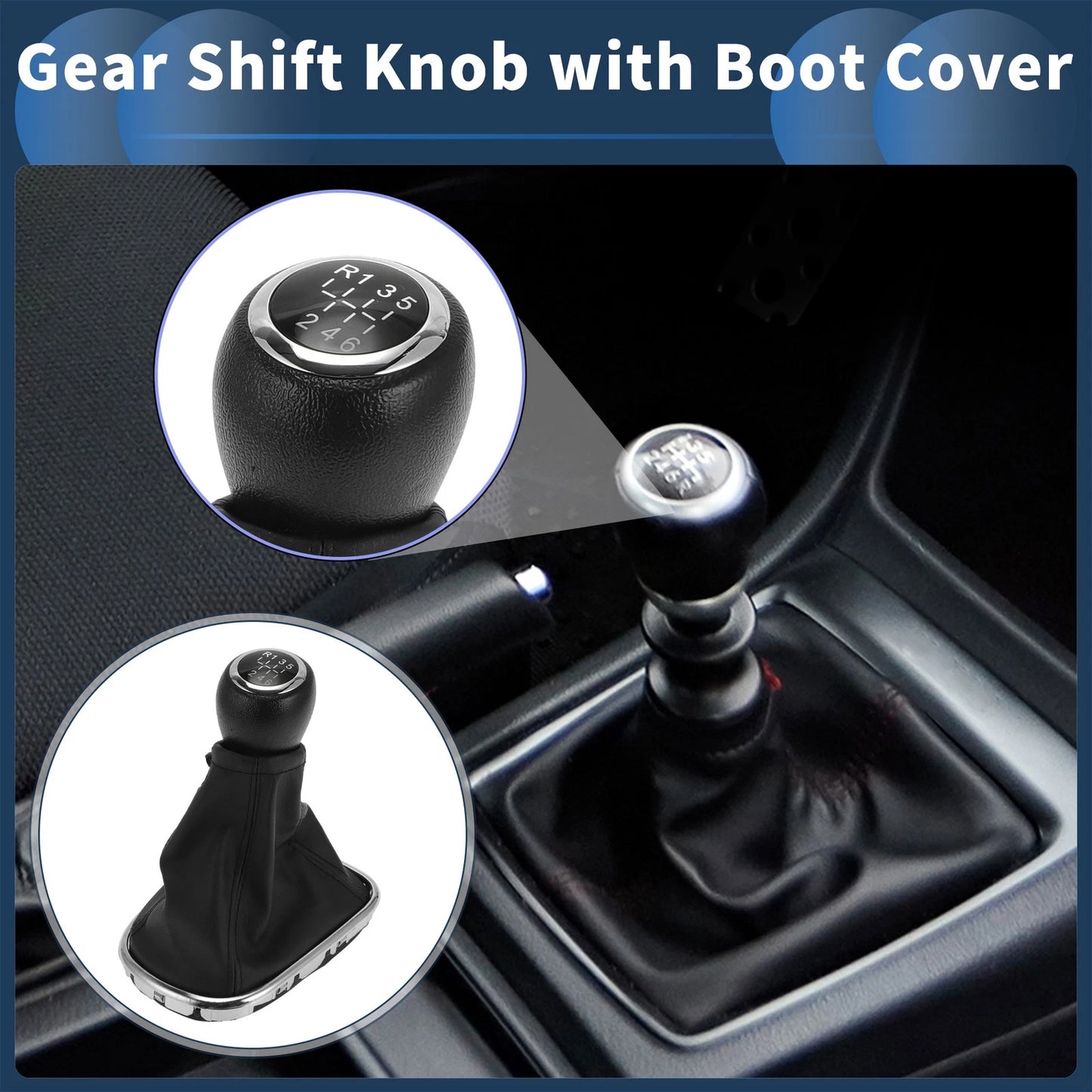 6 Speed Gear Shifter Knob with Cover for Chevrolet Cruze (2010 - 2015)