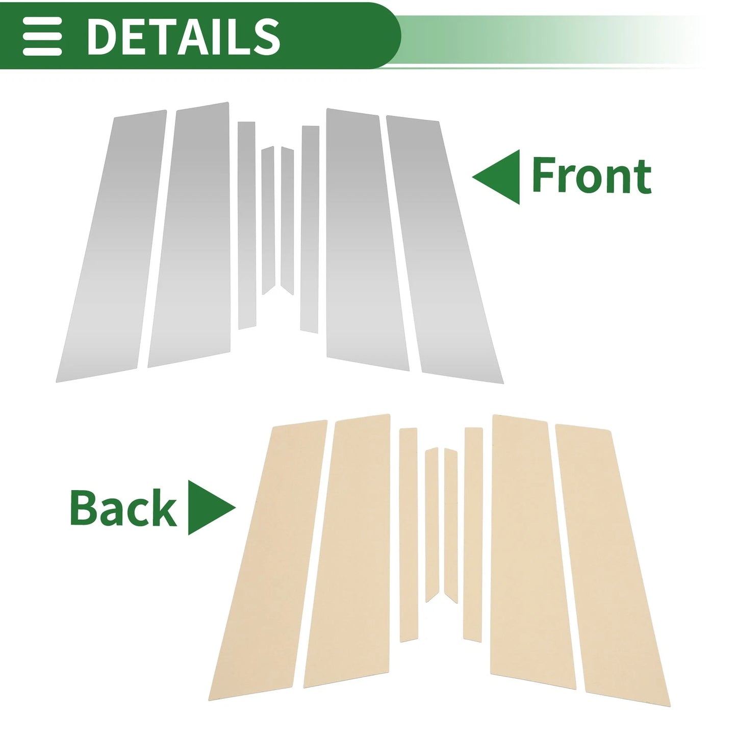 8 Pcs Door Pillar Window Trim for BMW X2 (2018-2024) Silver Tone