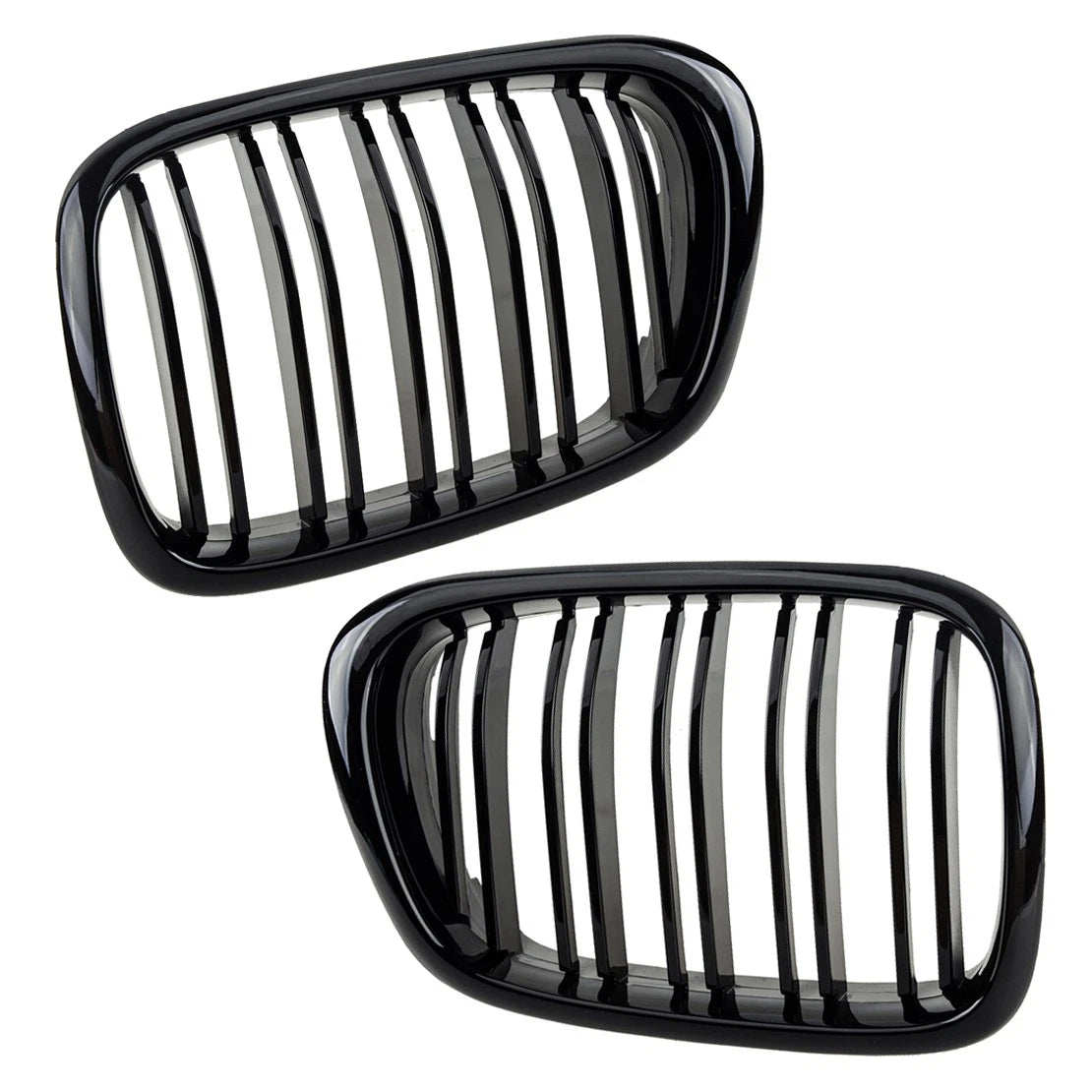Gloss Black Front Bumper Kidney Grille for BMW 5 Series E39 (1996-2003)