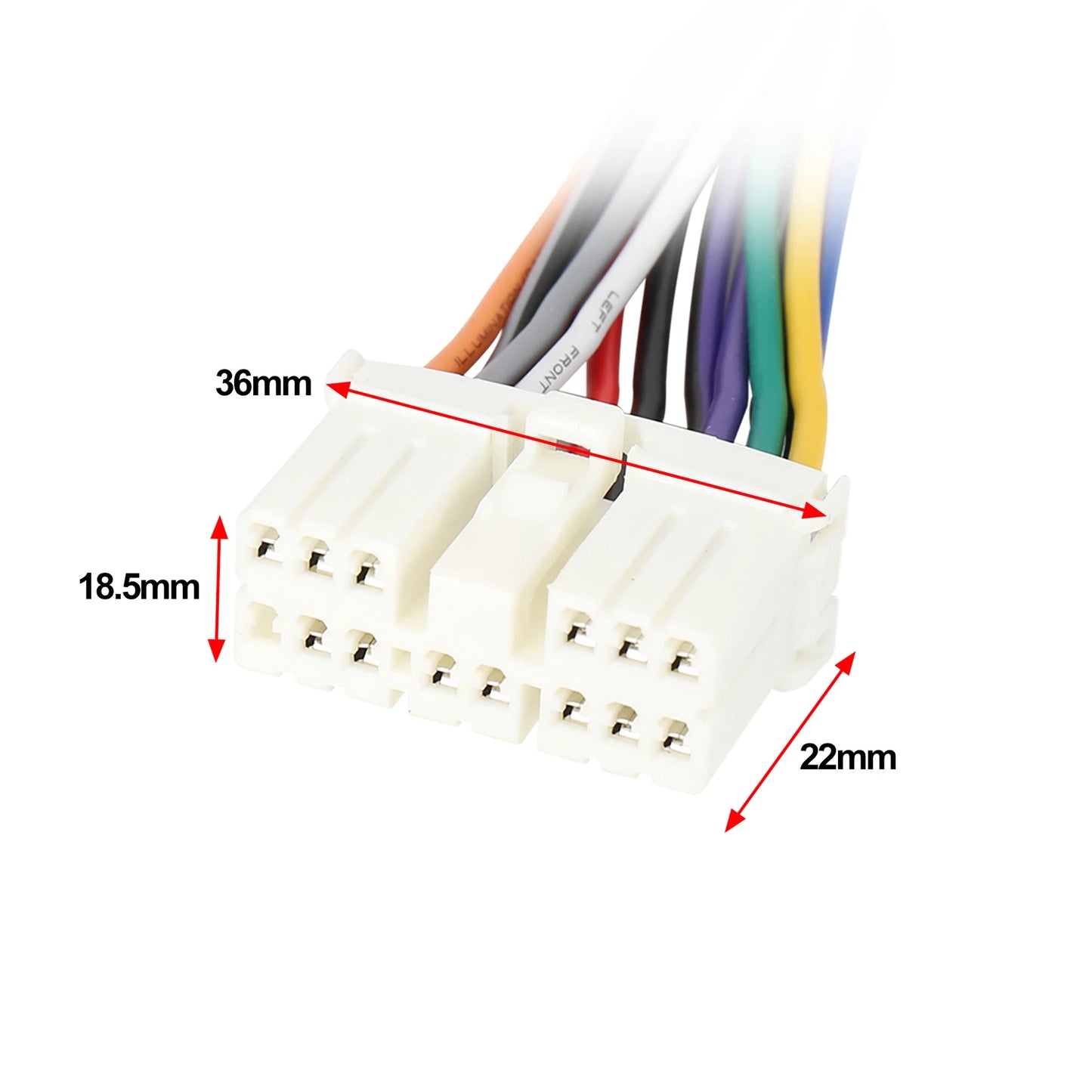 12V 14 Pin Auto Female DVD Radio Wire Harness Adapter for Subaru