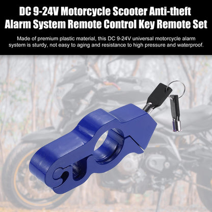 Grip Lock Set for Motorcycle Handlebar Throttle Anti-Theft Blue