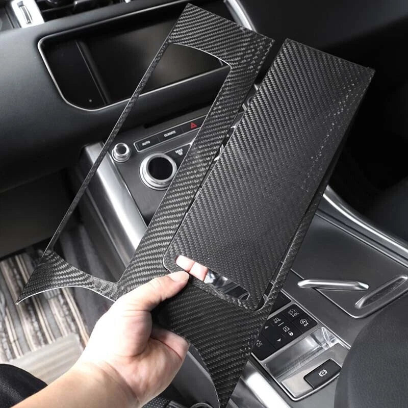 100% Carbon Fiber Center Gear Shift Console Cover For Range Rover Sport 2014-18