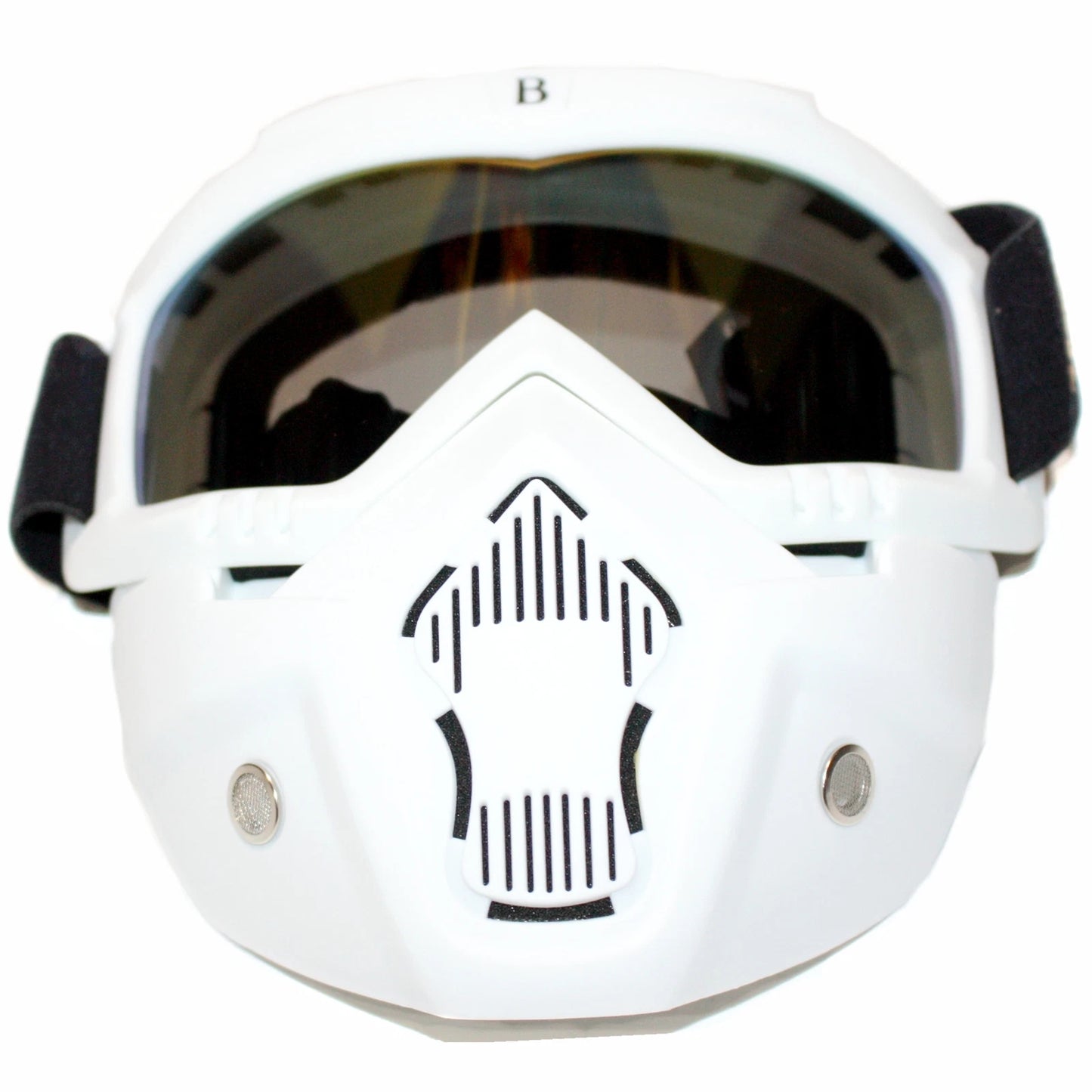 Full Face Paintball Airsoft Mask Goggle for Motorcycle - White
