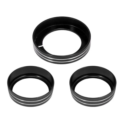 3 x Aluminum Alloy Headlight Volume Tune Knob Covers for Ford Mustang