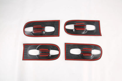Door Handle Bowl Carbon Fiber Lid ABS Cover Trim for Toyota Sienna (2011-2020)