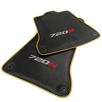 Carbon Fiber Floor Mats for McLaren 720S | Various Trim Colors