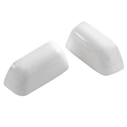 White Wing Side Towing Top Mirror Cover Caps for Ford F250 F550 Superduty (2017-2024)
