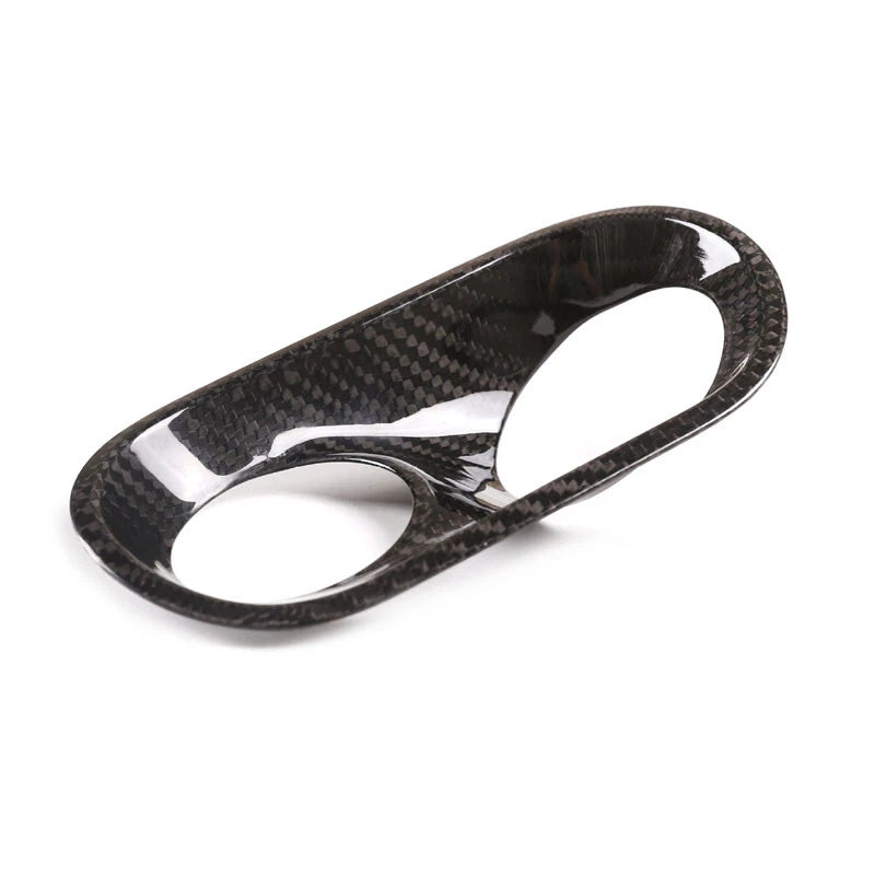 Real Carbon Fiber Headlight Switch Buttons Cover Trim Fit For Macan 2015-2020
