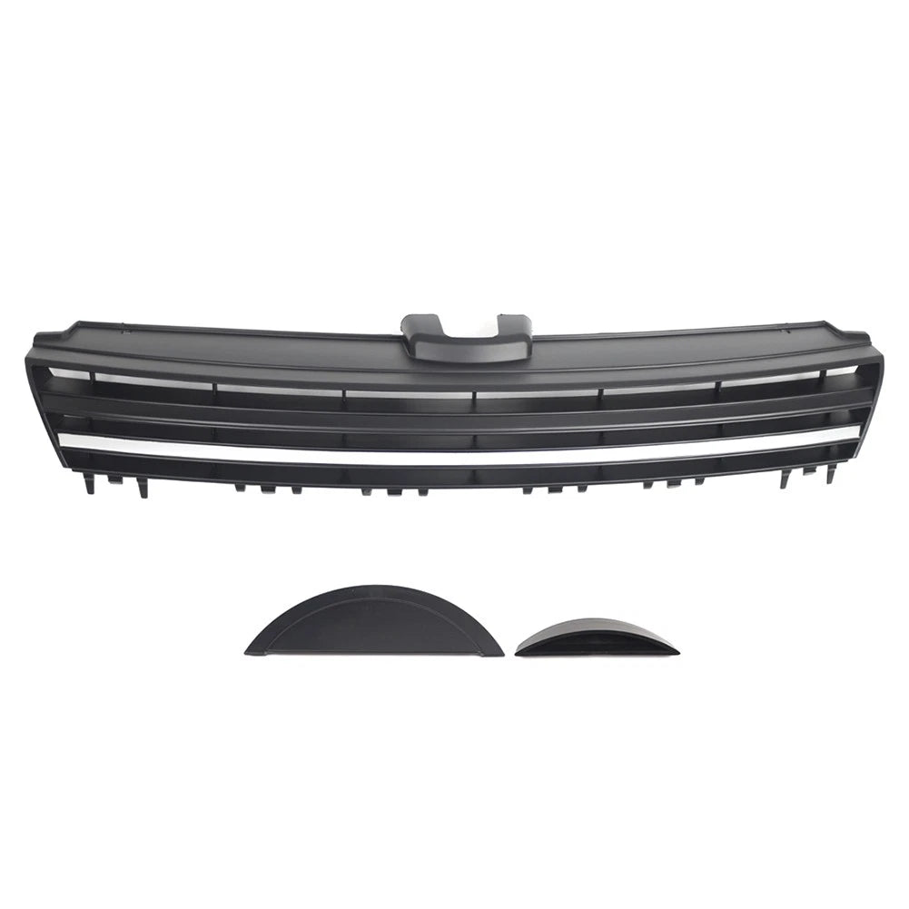 Front Bumper Upper Grille w/ Silver Trim for VW Golf Sportwagen (2015-2017)