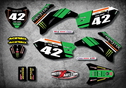 Custom Graphic Kit BURNOUT STYLE for Yamaha TTR 110 (All Years) - Stickers